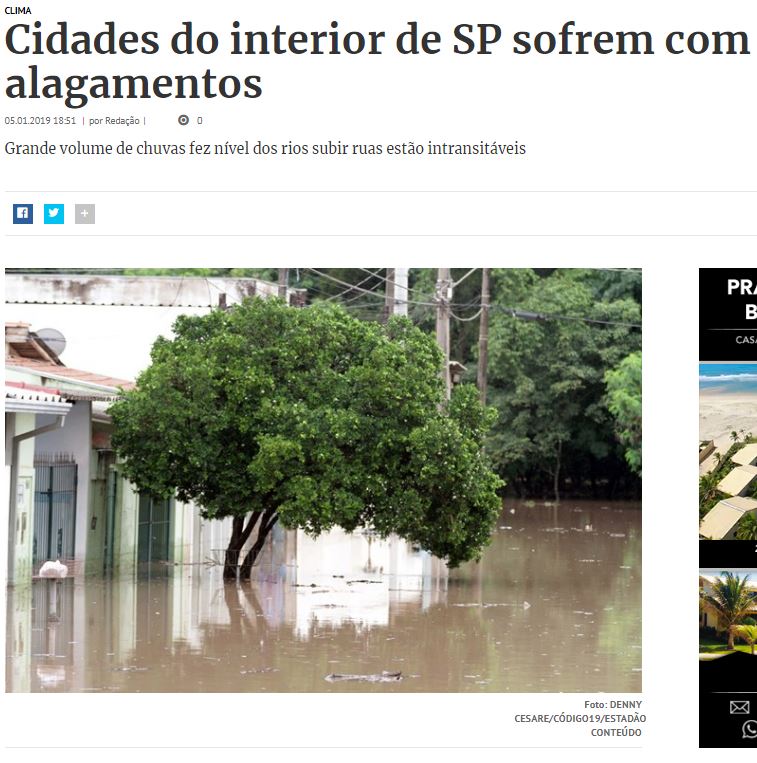 Cidades do interior de SP sofrem com alagamentos