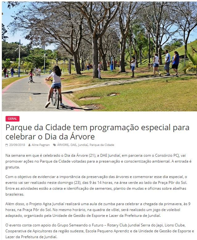 O Jornal da Região traz tudo sobre a programação do Dia da Árvore