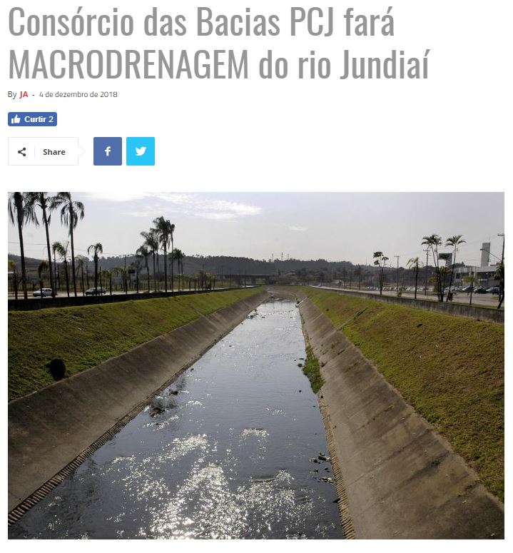 Agência das Bacias PCJ fará MACRODRENAGEM do rio Jundiaí