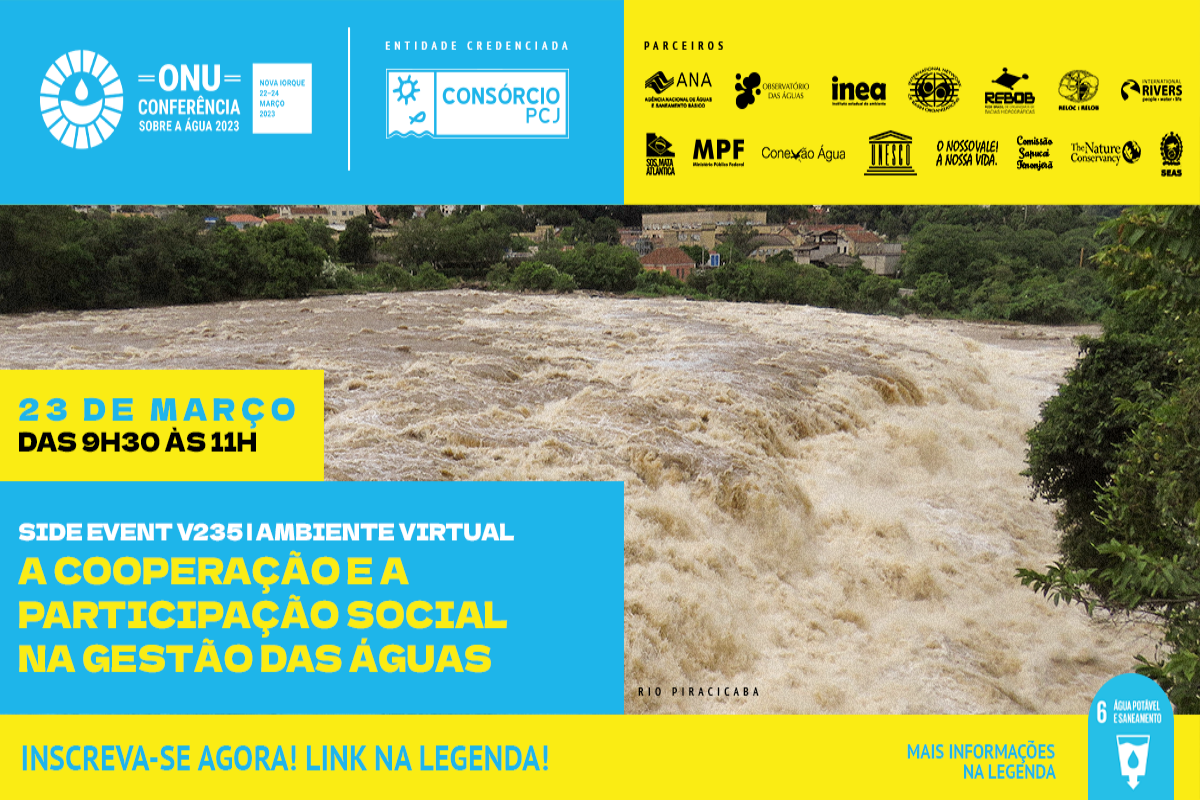 Segundo evento do Consórcio PCJ na Conferência da ONU sobre a Água discute a participação social na gestão das águas