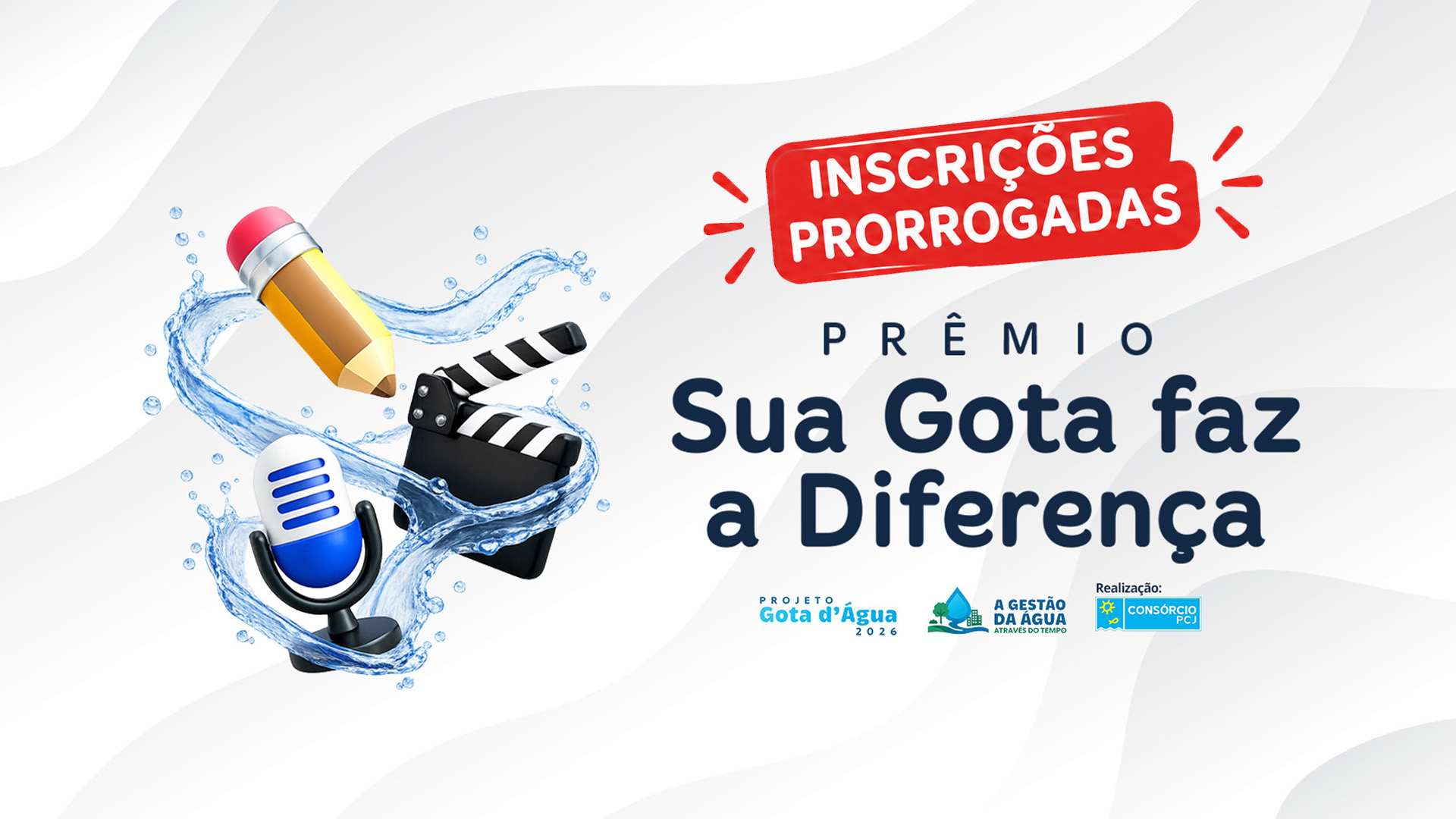Inscrições para participar do Prêmio “Sua Gota Faz a Diferença” são prorrogadas